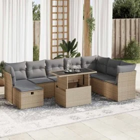 Set de sofás de jardín con cojines 9 pzas ratán sintético beige von , Gartensets - Ref: Foro24-3327799, Preis: 611,50 €, Raba...