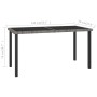 Grauer Garten-Esstisch aus synthetischem Rattan, 140 x 70 x 73 cm von vidaXL, Gartentische - Ref: Foro24-315118, Preis: 152,7...