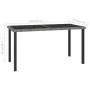 Gray synthetic rattan garden dining table 140x70x73 cm by vidaXL, Garden tables - Ref: Foro24-315118, Price: 146,94 €, Discou...