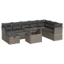 Set de sofás de jardín con cojines 9 pzas ratán sintético gris by , Garden sets - Ref: Foro24-3327800, Price: 568,58 €, Disco...