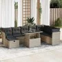 Set muebles jardín 9 pzas y cojines ratán sintético gris claro by , Garden sets - Ref: Foro24-3327802, Price: 644,98 €, Disco...