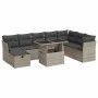 Set muebles jardín 9 pzas y cojines ratán sintético gris claro by , Garden sets - Ref: Foro24-3327802, Price: 644,98 €, Disco...