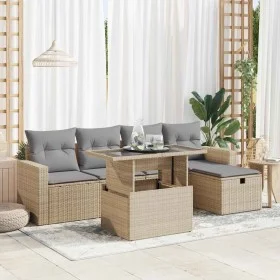 Juego de sofás jardín con cojines 6 pzas ratán sintético beige von , Gartensets - Ref: Foro24-3327809, Preis: 444,65 €, Rabat...