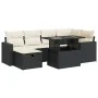 Set de sofás de jardín 7 pzas con cojines ratán sintético negro von , Gartensets - Ref: Foro24-3327816, Preis: 470,75 €, Raba...