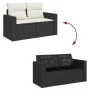 Set de sofás de jardín 7 pzas con cojines ratán sintético negro von , Gartensets - Ref: Foro24-3327816, Preis: 470,75 €, Raba...