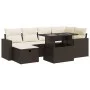Juego de sofás de jardín 7 piezas con cojines ratán PE marrón by , Garden sets - Ref: Foro24-3327823, Price: 508,93 €, Discou...