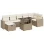 Set de sofás de jardín y cojines 8 piezas ratán sintético beige by , Garden sets - Ref: Foro24-3327828, Price: 597,96 €, Disc...