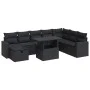 Set de sofás de jardín con cojines 9 pzas ratán sintético negro de , Conjuntos de jardín - Ref: Foro24-3327835, Precio: 627,1...