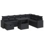 Set de sofás de jardín con cojines 9 pzas ratán sintético negro von , Gartensets - Ref: Foro24-3327835, Preis: 635,44 €, Raba...