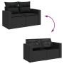 Set de sofás de jardín con cojines 9 pzas ratán sintético negro von , Gartensets - Ref: Foro24-3327835, Preis: 635,44 €, Raba...