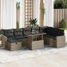 Set de sofás de jardín con cojines 9 pzas ratán sintético gris von , Gartensets - Ref: Foro24-3327840, Preis: 575,29 €, Rabat...