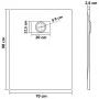 SMC gray shower tray 90x70 cm by vidaXL, Shower trays - Ref: Foro24-148931, Price: 160,25 €, Discount: %