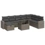 Set de sofás de jardín con cojines 9 pzas ratán sintético gris by , Garden sets - Ref: Foro24-3327840, Price: 575,29 €, Disco...