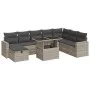 Set muebles jardín 9 pzas y cojines ratán sintético gris claro von , Gartensets - Ref: Foro24-3327842, Preis: 644,65 €, Rabat...