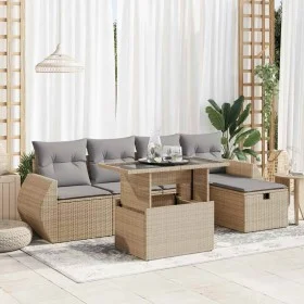 Juego de sofás jardín con cojines 6 pzas ratán sintético beige by , Garden sets - Ref: Foro24-3327889, Price: 488,38 €, Disco...