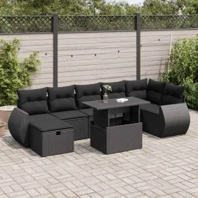 Set de sofás de jardín y cojines 8 piezas ratán sintético negro by , Garden sets - Ref: Foro24-3327905, Price: 543,31 €, Disc...