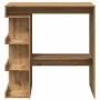 Mesa bar con estante almacenaje roble artisan 100x50x101,5 cm by , Kitchen and dining tables - Ref: Foro24-856759, Price: 99,...