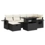 Set de sofás de jardín 7 pzas con cojines ratán sintético negro von , Gartensets - Ref: Foro24-3327856, Preis: 476,41 €, Raba...