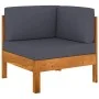 5 Stück Gartenmöbel mit dunkelgrauen Kissen Akazienholz von vidaXL, Gartensets - Ref: Foro24-3057951, Preis: 660,47 €, Rabatt: %