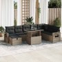 Set de sofás de jardín con cojines 9 pzas ratán sintético gris by , Garden sets - Ref: Foro24-3327880, Price: 598,53 €, Disco...