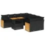 Set sofás jardín y cojines 9 pzas ratán sintético acacia negro von , Gartensets - Ref: Foro24-3327688, Preis: 614,72 €, Rabat...