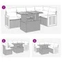 Set sofás jardín y cojines 6 pzas ratán sintético acacia negro by , Garden sets - Ref: Foro24-3327710, Price: 424,89 €, Disco...