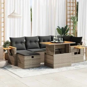 Set de sofás de jardín y cojines 8 piezas ratán sintético gris by , Garden sets - Ref: Foro24-3328138, Price: 483,67 €, Disco...