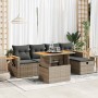 Set de muebles de jardín 6 pzas y cojines ratán sintético gris by , Garden sets - Ref: Foro24-3328131, Price: 412,25 €, Disco...