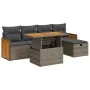 Set de muebles de jardín 6 pzas y cojines ratán sintético gris de , Conjuntos de jardín - Ref: Foro24-3328152, Precio: 410,02...