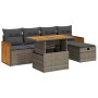 Set de muebles de jardín 6 pzas y cojines ratán sintético gris von , Gartensets - Ref: Foro24-3328152, Preis: 402,10 €, Rabat...