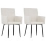 Sillas de comedor con reposabrazos 2 uds tela color crema von , Essstühle - Ref: Foro24-282061, Preis: 155,49 €, Rabatt: %