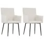 Sillas de comedor con reposabrazos 2 uds tela color crema von , Essstühle - Ref: Foro24-282061, Preis: 153,66 €, Rabatt: %