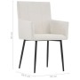 Sillas de comedor con reposabrazos 2 uds tela color crema von , Essstühle - Ref: Foro24-282061, Preis: 155,49 €, Rabatt: %