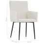 Sillas de comedor con reposabrazos 2 uds tela color crema von , Essstühle - Ref: Foro24-282061, Preis: 153,66 €, Rabatt: %