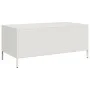 Mesa de centro acero laminado en frío blanco 101,5x50x43,5 cm by , Coffee table - Ref: Foro24-851279, Price: 123,40 €, Discou...