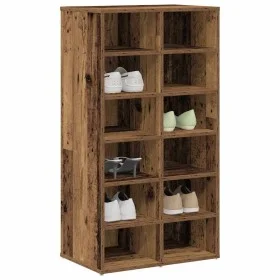 Mueble zapatero madera contrachapada madera vieja 54x34x100cm by , Shoe racks and shoe organizers - Ref: Foro24-855836, Price...