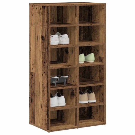 Mueble zapatero madera contrachapada madera vieja 54x34x100cm de , Zapateros y organizadores de calzado - Ref: Foro24-855836,...