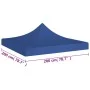 Tent roof for celebrations blue 2x2 m 270 g/m² by vidaXL, Covers for tents and gazebos - Ref: Foro24-315337, Price: 29,20 €, ...