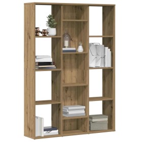 Divisor espacio/estantería aglomerado roble artesanal de , Divisores de ambientes - Ref: Foro24-855843, Precio: 96,41 €, Desc...