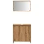 Juego de muebles baño 2 piezas madera ingeniería roble artisan by , Bathroom furniture - Ref: Foro24-856068, Price: 66,71 €, ...