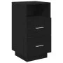 Mesilla de noche con 2 cajones negro 36x36x68 cm de , Mesitas de noche - Ref: Foro24-858580, Precio: 60,49 €, Descuento: %