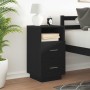 Mesilla de noche con 2 cajones negro 36x36x68 cm de , Mesitas de noche - Ref: Foro24-858580, Precio: 64,88 €, Descuento: %