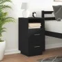Mesilla de noche con 2 cajones negro 36x36x68 cm de , Mesitas de noche - Ref: Foro24-858580, Precio: 60,49 €, Descuento: %