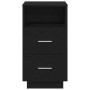 Mesilla de noche con 2 cajones negro 36x36x68 cm de , Mesitas de noche - Ref: Foro24-858580, Precio: 64,88 €, Descuento: %