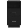 Mesilla de noche con 2 cajones negro 36x36x68 cm de , Mesitas de noche - Ref: Foro24-858580, Precio: 60,49 €, Descuento: %