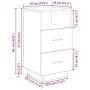 Mesilla de noche con 2 cajones negro 36x36x68 cm de , Mesitas de noche - Ref: Foro24-858580, Precio: 60,49 €, Descuento: %