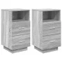 Mesillas de noche 2 uds con 2 cajones gris sonoma 36x36x68 cm by , Nightstands - Ref: Foro24-858589, Price: 118,64 €, Discoun...