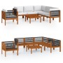7-piece garden furniture set with cream cushions made of solid acacia wood. by vidaXL, Garden sets - Ref: Foro24-3057889, Pri...