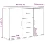 Aparador de madera de ingeniería envejecida 90x29,5x65 cm de , Aparadores - Ref: Foro24-855978, Precio: 92,92 €, Descuento: %