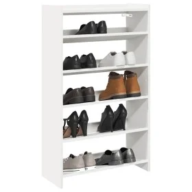 Mueble zapatero madera contrachapada blanco 60x25x100 cm by , Shoe racks and shoe organizers - Ref: Foro24-859869, Price: 70,...